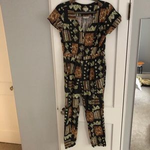 Linen blend jumpsuit